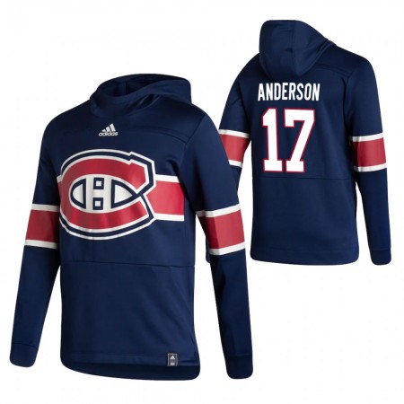 Herren Eishockey Montreal Canadiens Josh Anderson 17 2020-21 Reverse Retro Pullover Hooded Sweatshirt